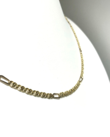 14 K Gouden Valkoog Schakel Ketting - 45 cm / 8,6 g