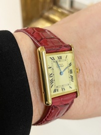 Must de Cartier Tank Roman Dial Quartz Dames Polshorloge
