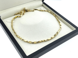 14 Karaat Gouden Fantasie Schakelketting Heren - 66 cm / 4 mm / 19.77 g