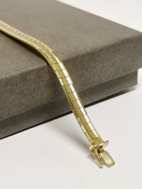 14 K Gouden Omega Armband (gematteerd) - 18,5 cm / 15,05 g