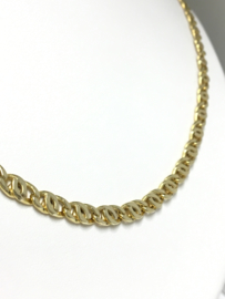 18 K Gouden Valkoog Schakel Ketting - 53 cm / 18,2 g