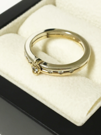 Le Chic 14 K Bicolor Gouden Aanschuif Ring 0.17 crt Diamant H / VS1