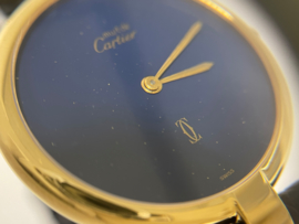 Cartier Le Must Vermeil Ronde Large Lapis Lazuli Dial Quartz