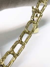 Vintage 14 Karaat Gouden Fantasie Schakel Armband (bewerkt) - 20 cm / 10,44 g