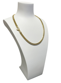 18 Karaat Massief Gouden Gourmet Slot Collier - 46 cm / 59,8 g / 6.5 mm