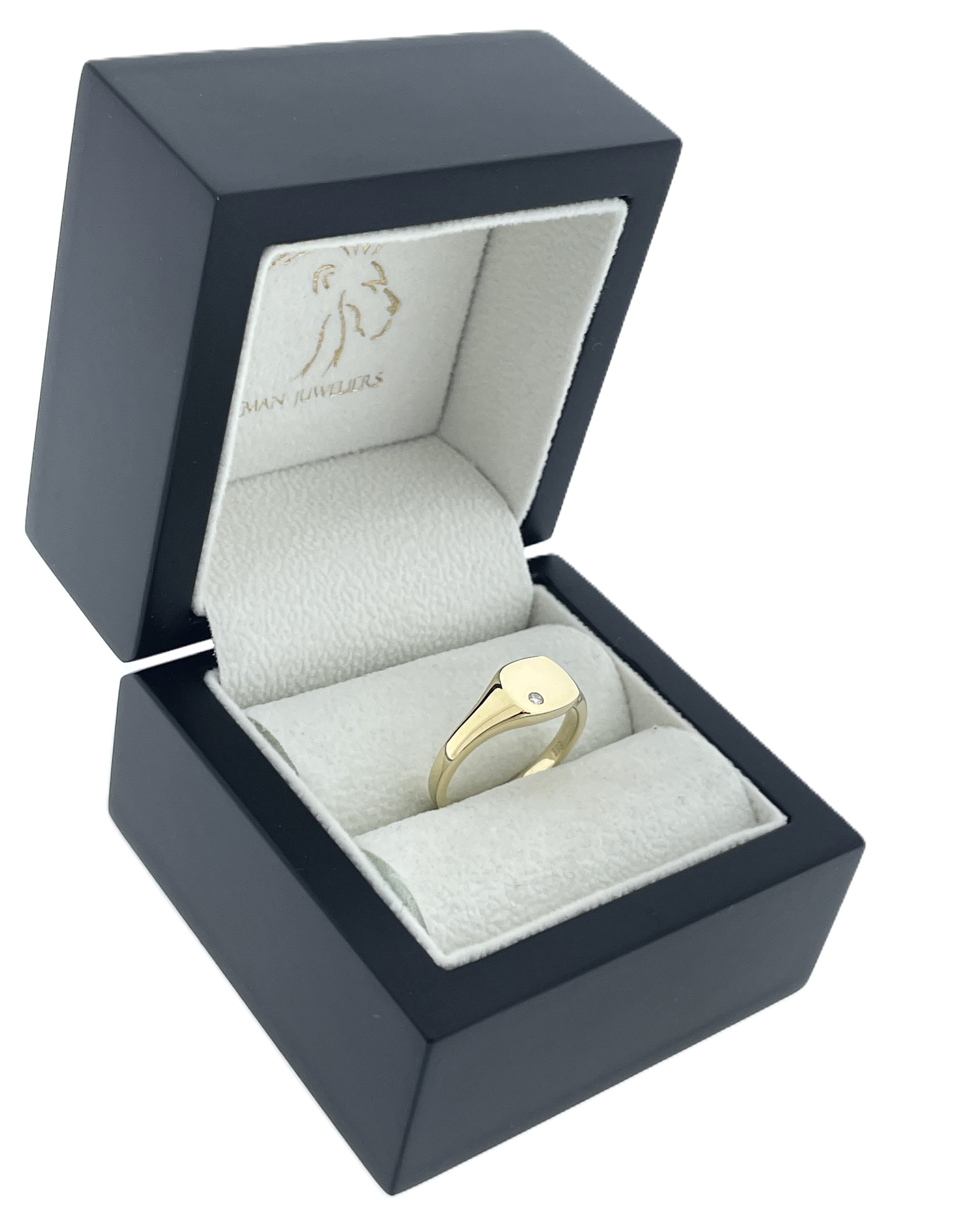 14 Karaat Graveerring Briljant Geslepen Diamant 0.02 ct  H/SI