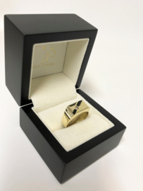 8 Karaat Heren Ring - Onyx / Cubic Zirkonia