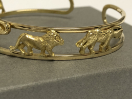 18 Karaat Gouden Slaven Armband - Wild Animals / 23,15 g