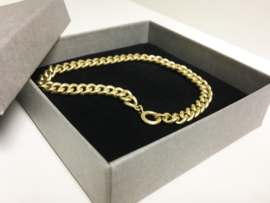 14 K Gouden Gourmet Schakel Armband (hol)  - 21 cm