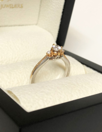 18 K Gouden Solitair Dames Ring 0.25 crt Diamant - D / VVS2 Incl GIA Certificaat