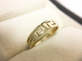 14 K Gouden Versace Ring  (Meander)