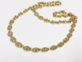 14 K Gouden Koffieboon Schakel  Collier - 50 cm / 18,4 g