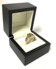 14 K Bicolor Gouden Heren Ring 0.05 ct Briljant Geslepen Diamant - 10,5 g