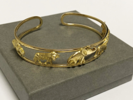 18 Karaat Gouden Slaven Armband - Wild Animals / 23,15 g