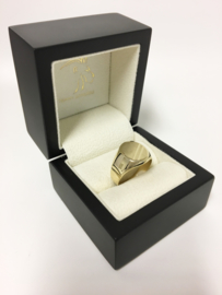 14 K Gouden Heren Zegel Ring (gematteerd)