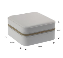 Luxe Sieraden Opberg Box Wit - Goud