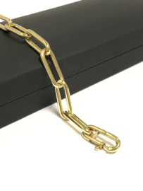 14 K Gouden Anker Schakel Armband - 21 cm / 25,8 g