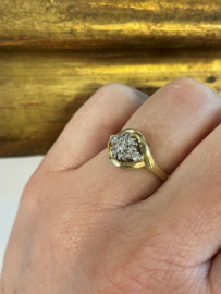 DIAMONDE - Gouden Slag Ring 0.28 ct Briljant Geslepen Diamant