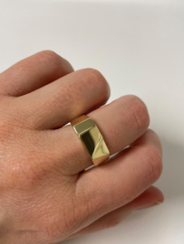 14 K Massief Gouden Heren Design Ring - 8,3 g
