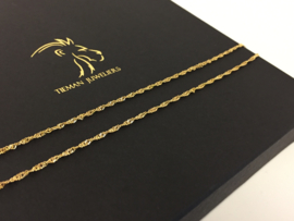 14 K Gouden Draai Collier - 42 cm / 2,3 g