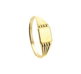 14 K Gouden Graveer Ring - Mt 16 mm