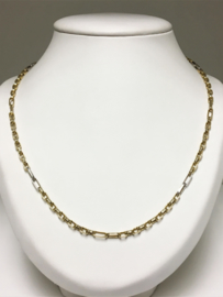 14 K Bicolor Gouden Anker Collier - 56 cm