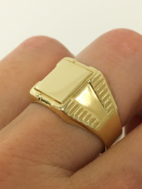 14 K Gouden Heren Zegel Ring - 6,05 g