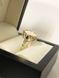 Vintage 8 Karaat Antieke Ring Kennedy Muntje 1963