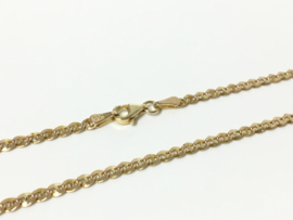 14 K Gouden Gucci Schakel Ketting - 56 cm