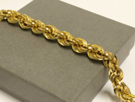 Grove 18 K Gouden Koord Armband - 21,5 cm / 15,7 g