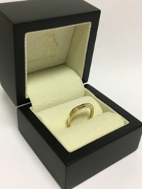 14 K Gouden Rijring 0.11 crt Briljantgeslepen Diamant