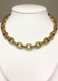 BARAKA  18 K Bicolor Gouden Schakel Collier - 45 cm / 126,61 gr