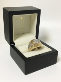 14 K Bicolor Gouden Rolex Ring ca 0.60 crt Briljantgeslepen Diamant - 11,19 g