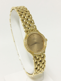Omega 18 K Massief Gouden Dames Polshorloge Lady Diamond - 1989