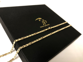 14 K Massief Gouden Valkoog Schakelketting - 61 cm / 25 g