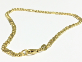 14 K Gouden Gourmet Infinity Schakel Armband - 22 cm