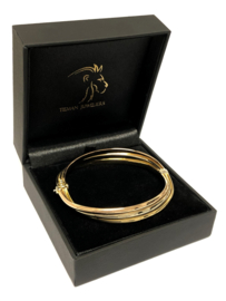 18 K Tricolor Gouden Trinity Slaven Armband Bangle - 26,9 g / 18,5 cm