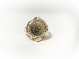 Vintage 8 Karaat Antieke Ring Kennedy Memory Muntje