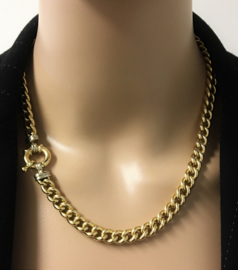 14 K Gouden Gourmet Slot Collier - 47 cm / 34,9 g