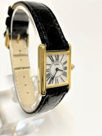 Must de Cartier Tank Quartz Opaline Light Silver Roman Dial Midsize Incl 2 Jaar Cartier Garantie