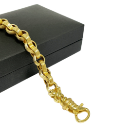 Vintage 14 K Gouden Infinity Schakel Armband - 18,5 cm / 13,8 g