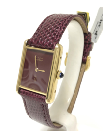 Cartier Must de Cartier Tank Large - Burgundy Red Lacquer / Wijn Rood