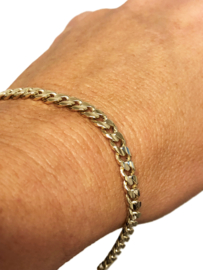 14 Karaat Massief Gouden Gourmet Schakel Armband - 22,5 cm / 14,4 g