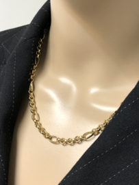 14 K Gouden Fantasie Jasseron Schakel Collier - 49 cm / 18,04 g