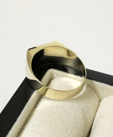 Gouden Heren Ring - Onyx / Zirkonia