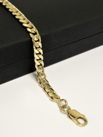 14 K Massief Gouden Gourmet Schakel Armband - 20,5 cm / 13,4 g