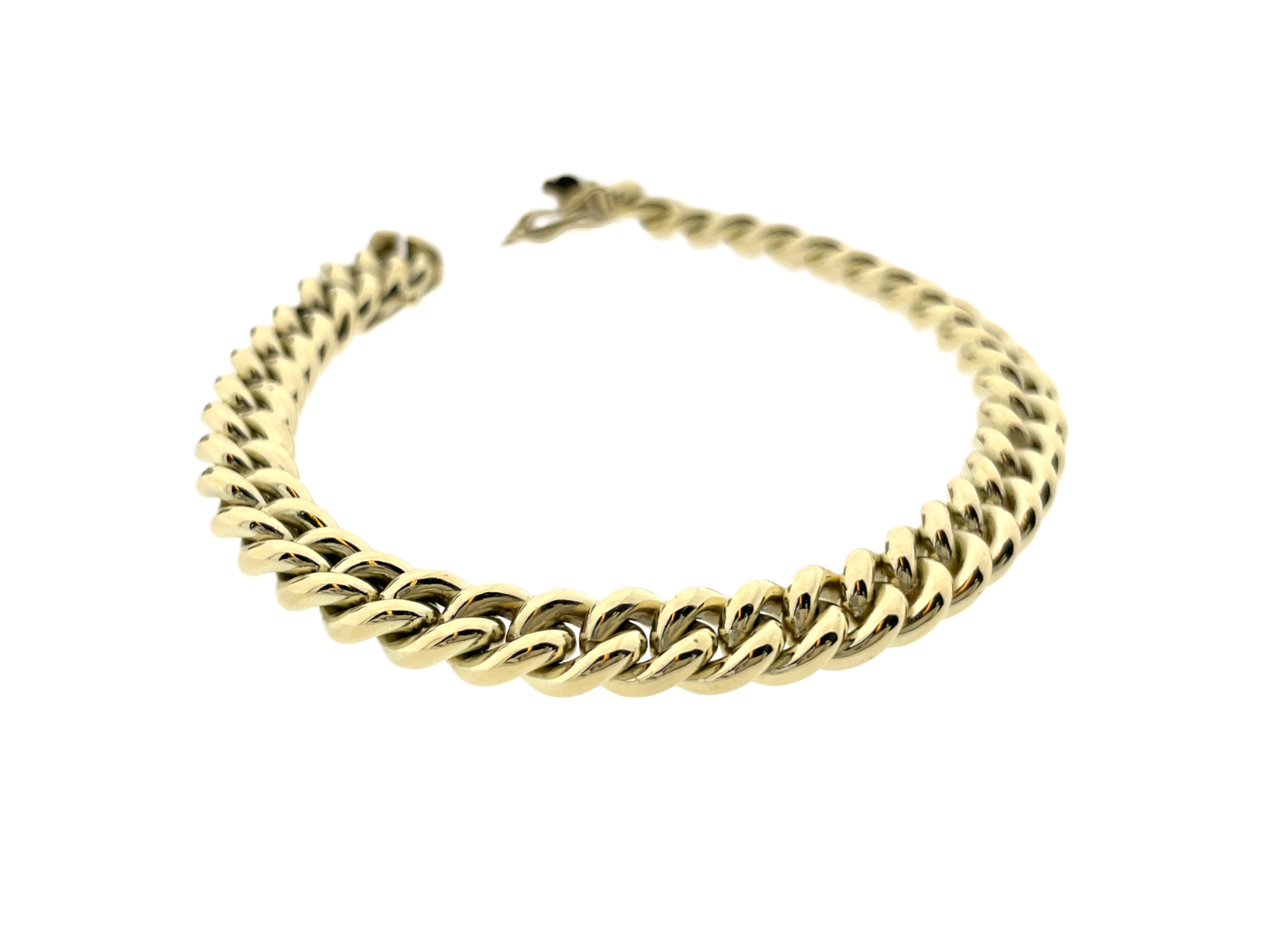 14 Karaat Massief Gouden Gourmet Schakel Armband - 18 cm / 7 mm / 40.4 g
