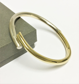 14 K Bicolor Gouden Slaven Armband - 13,55 g