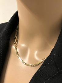 14 K Massief Gouden Fantasie Plaat Ketting - 43 cm / 18,55 g