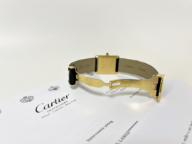 Must de Cartier Tank Large Onyx Dial Pin Buckle - 2 Jaar Cartier Garantie